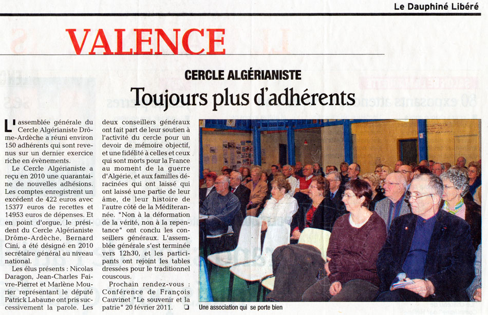 Article du Dauphiné Libéré